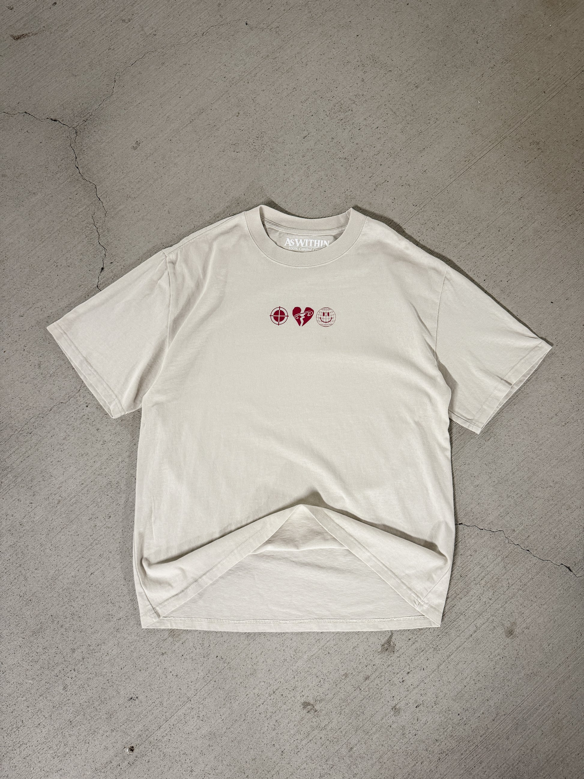 'Spiritual Warfare' Boxy Tee - Bone