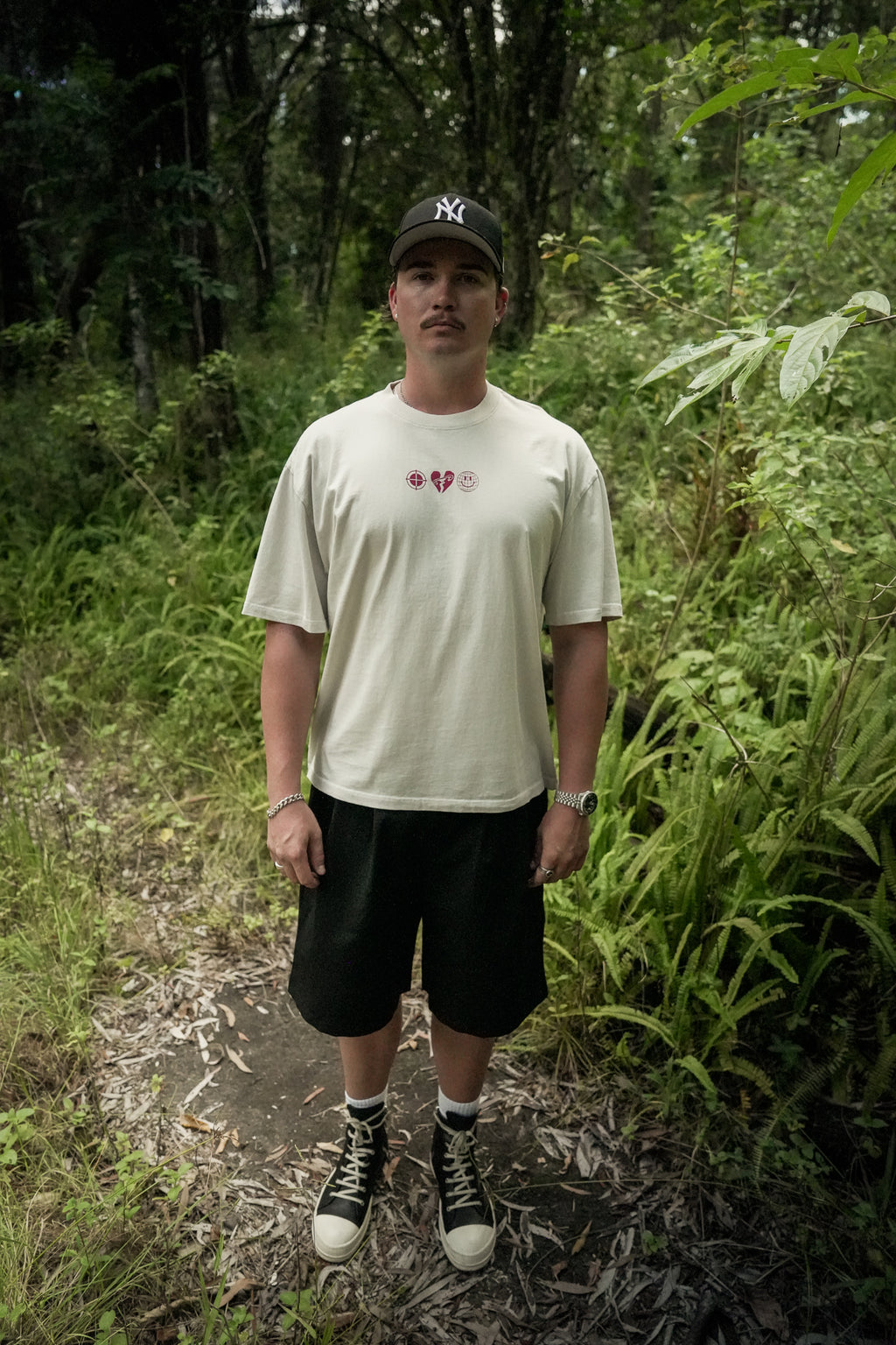 'Spiritual Warfare' Boxy Tee - Bone