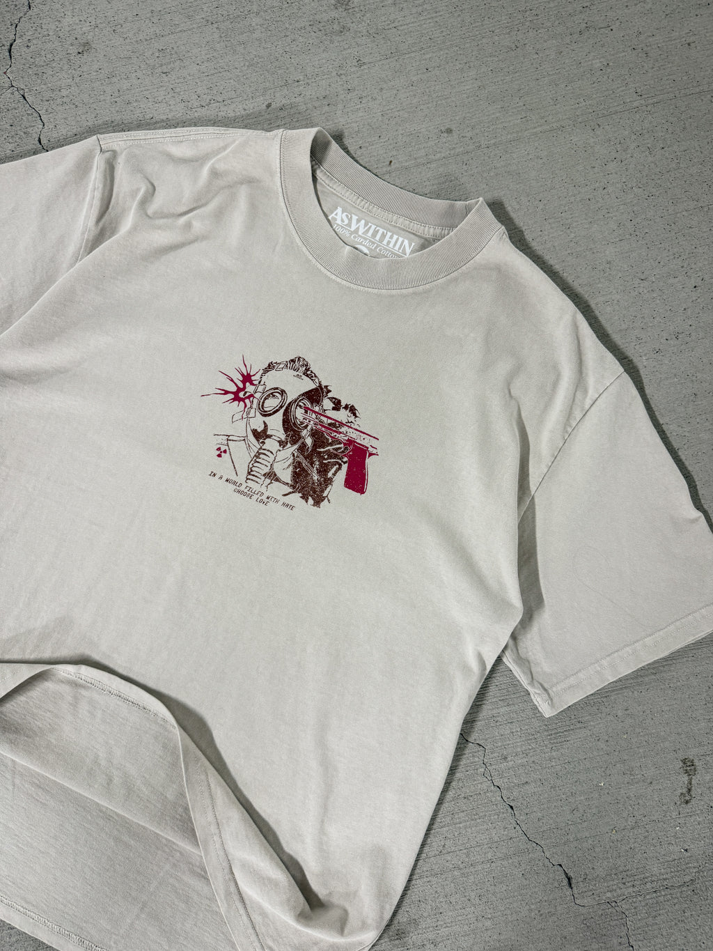 'Toxicity' Boxy Tee - Bone